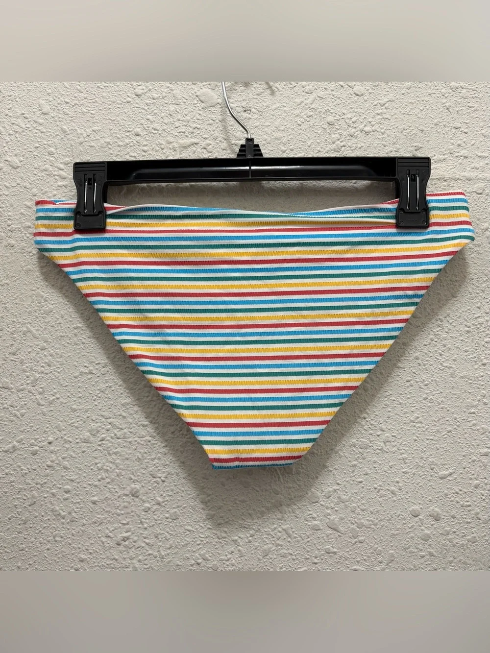 Onia Lilly Multi Color Seersucker Stripe Bikini Bottoms Size XL NWT